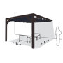 Pergola aluminium antraciet 'Wall 1' (3.08 x 4.19 meter)